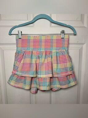 The Bubble Pastel Plaid Ruffle Skort Pickleball Tennis Golf Women’s Small